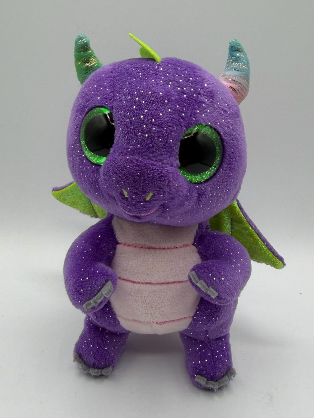 TY Beanie Boos Daphne Purple Dragon Plush 7" 2025 Glitter Eyes No Hang Tag